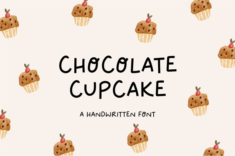 chocolate-cupcake-handwritten-font