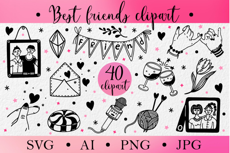 best-friends-svg-clipart-friendship-day-besties-doodles