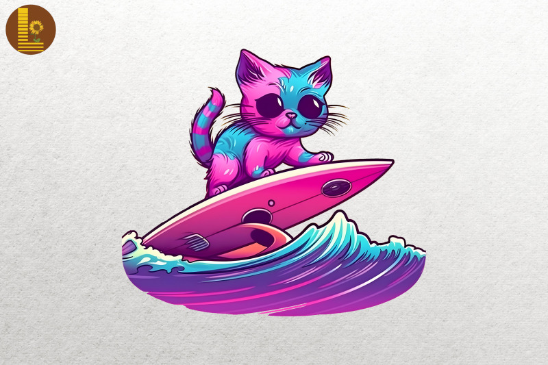 synthwave-retro-cute-surfing-cat-11