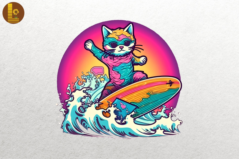 synthwave-retro-cute-surfing-cat-13