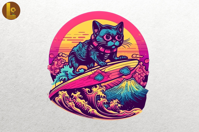 synthwave-retro-cute-surfing-cat-15