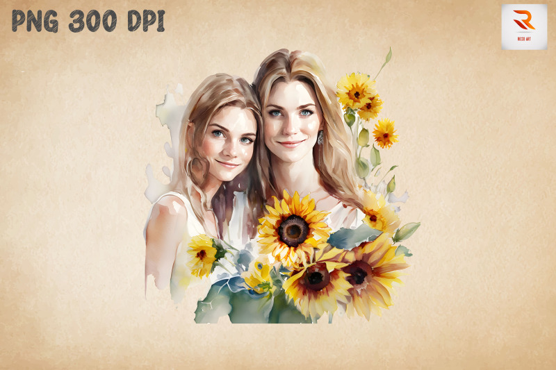 beautiful-mother-amp-daughter-sunflower-3