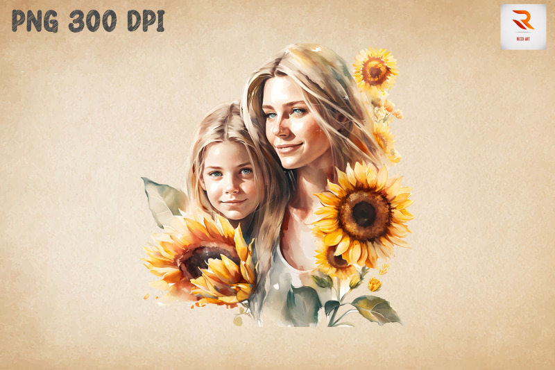 beautiful-mother-amp-daughter-sunflower-4