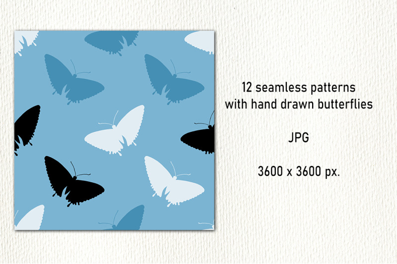 butterfly-digital-papers-butterfly-silhouette-seamless-patterns