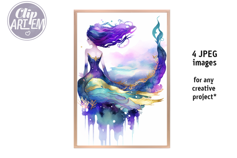 colorful-charming-mermaid-painting-print-4jpeg-set-home-decor-wall-art