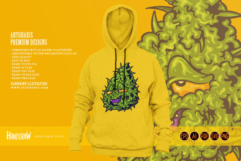 funny-marijuana-sativa-leaf-cannabis-plant-logo-cartoon-illustrations
