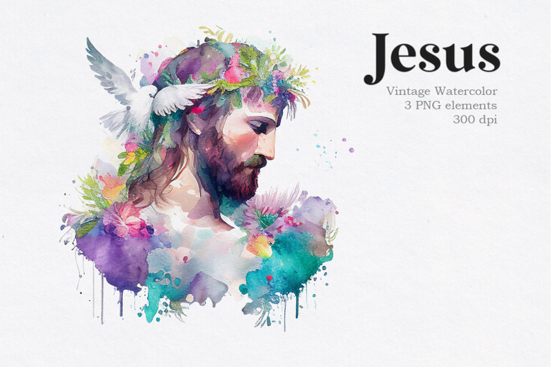 jesus-christ-vintage-watercolor-clipart