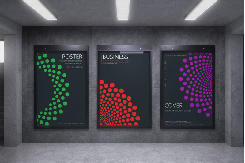 set-of-colorful-dotted-posters