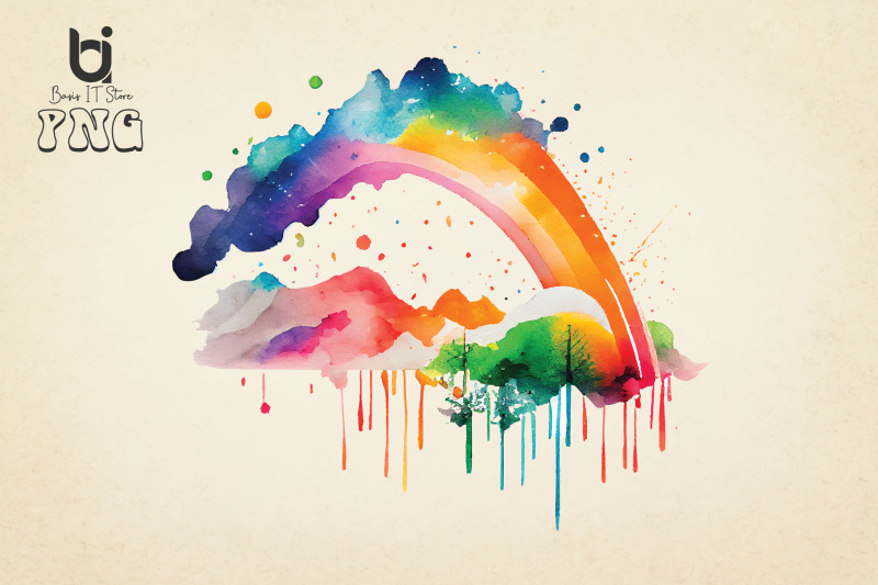 watercolor-rainbow-clipart-sublimation-png-bundle