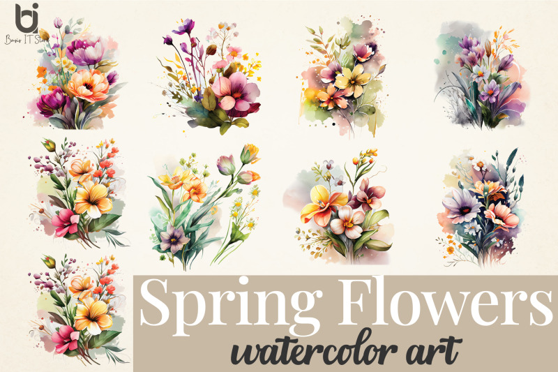 spring-floral-watercolor-sublimation-png-design