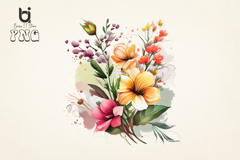 spring-floral-watercolor-sublimation-png-design