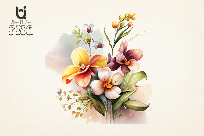 spring-floral-watercolor-sublimation-png-design