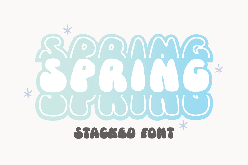 spring-stacked-retro-font