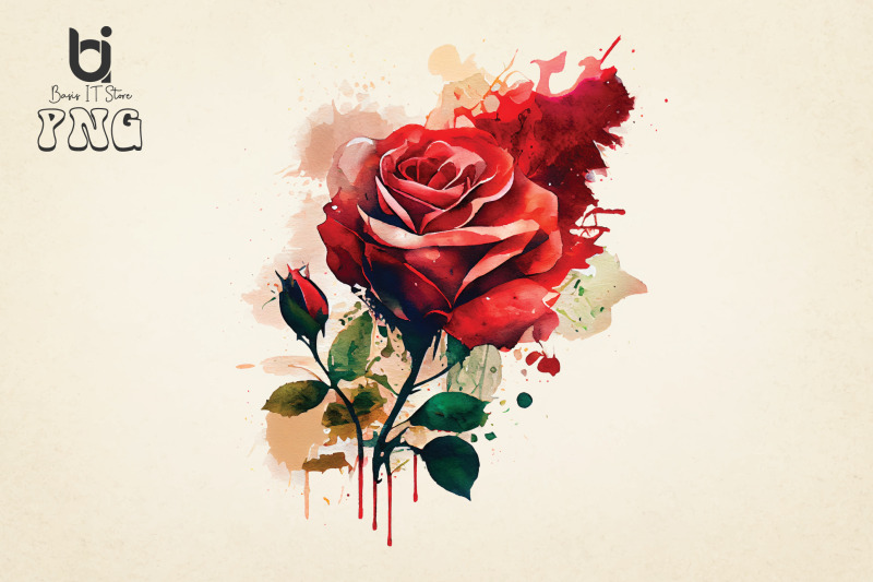 watercolor-red-rose-sublimation-bundle