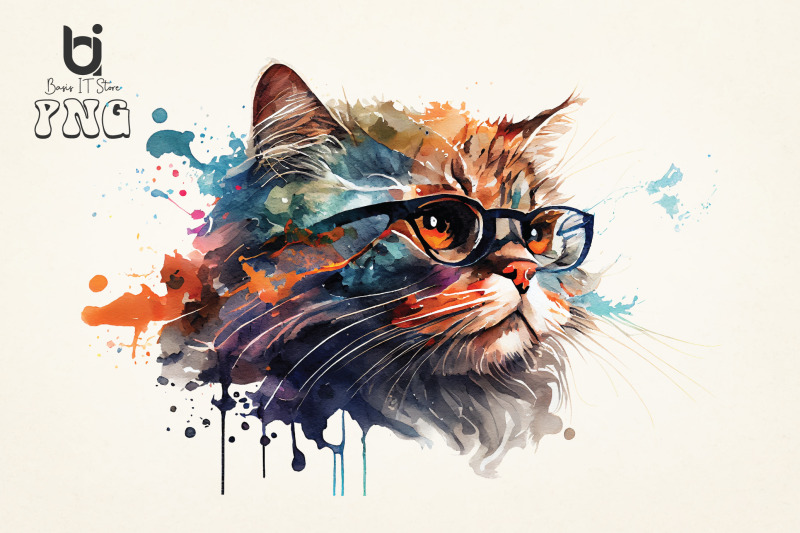 watercolor-cute-cats-superstar-sublimation-design-bundle-png