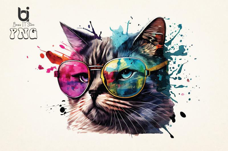 watercolor-cute-cats-superstar-sublimation-design-bundle-png