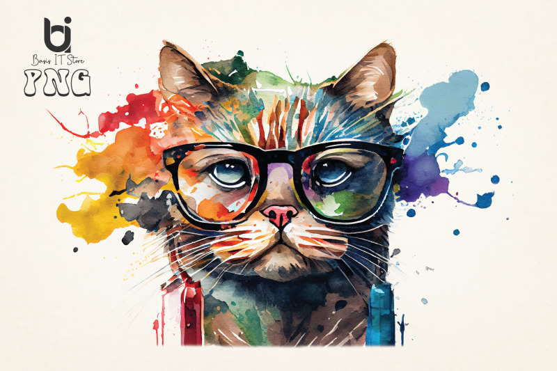 watercolor-cute-cats-superstar-sublimation-design-bundle-png