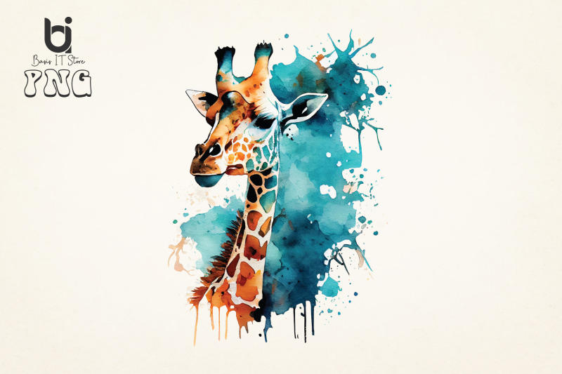 watercolor-cute-giraffe-sublimation-bundle-print-design-png