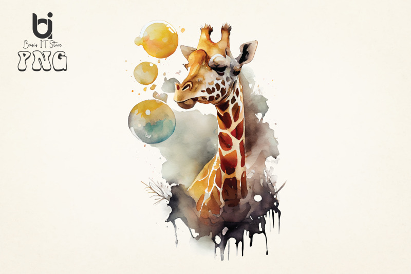 watercolor-cute-giraffe-sublimation-bundle-print-design-png