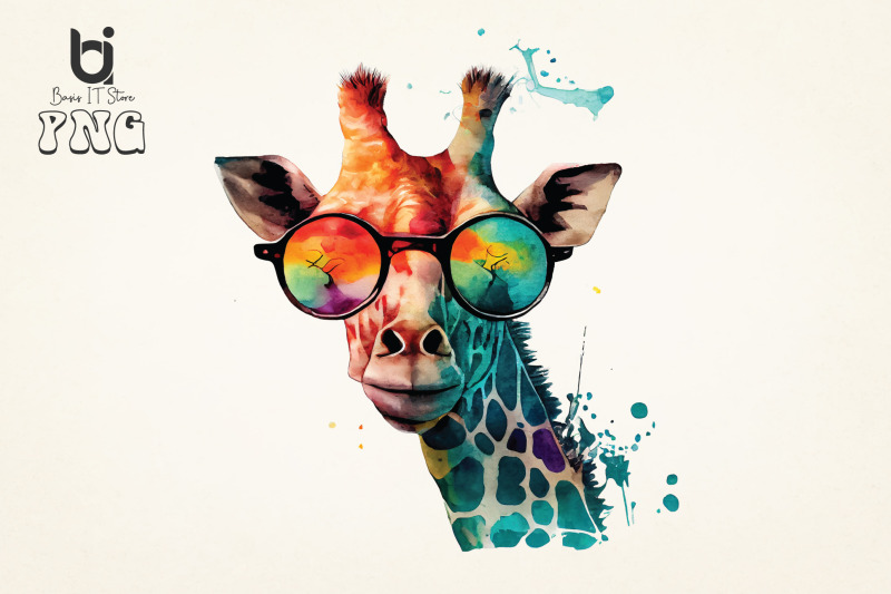 watercolor-cute-giraffe-sublimation-bundle-print-design-png