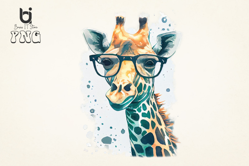 watercolor-cute-giraffe-sublimation-bundle-print-design-png