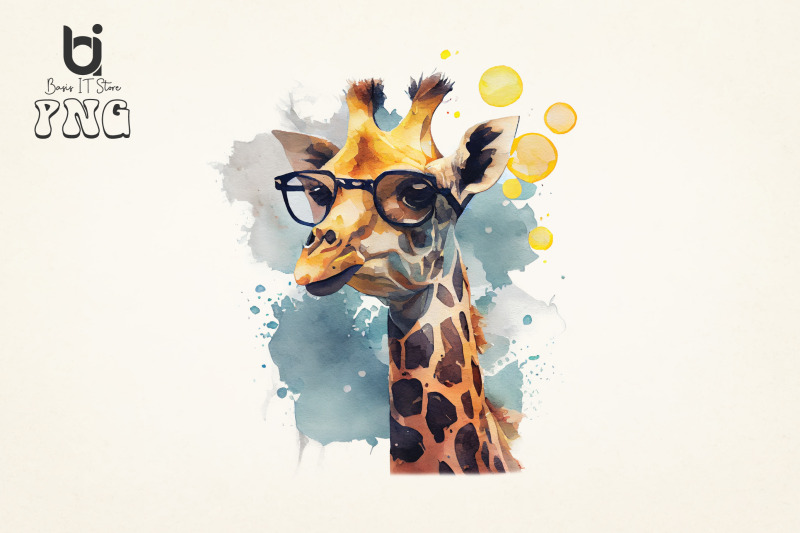 watercolor-cute-giraffe-sublimation-bundle-print-design-png