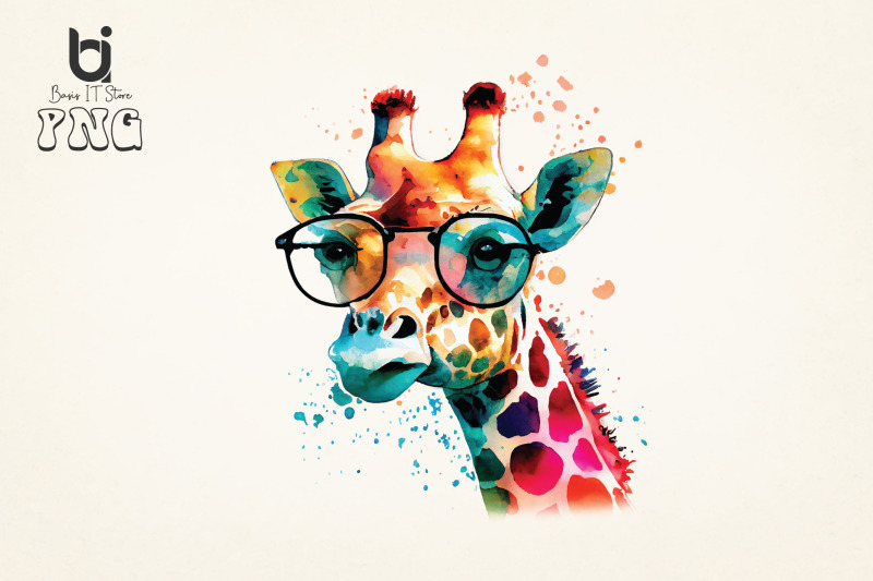 watercolor-cute-giraffe-sublimation-bundle-print-design-png