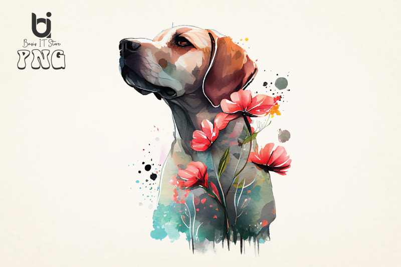 dogs-with-flowers-png-watercolor-sublimation-bundle