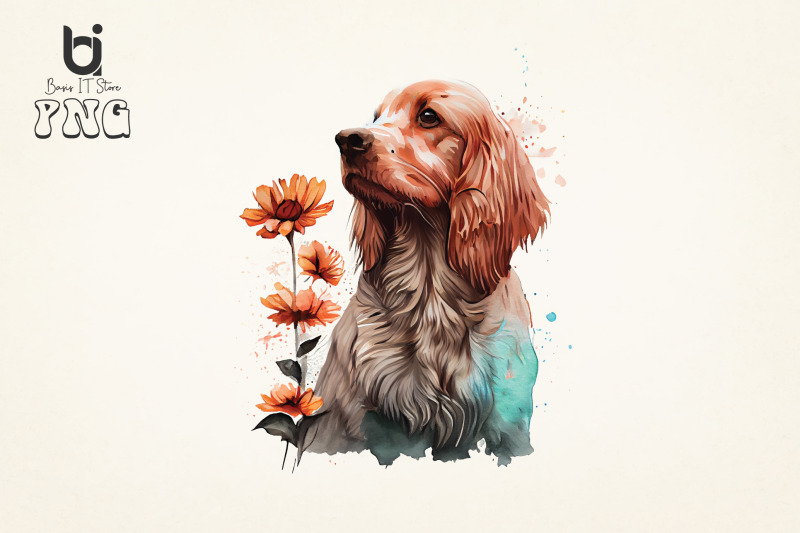 dogs-with-flowers-png-watercolor-sublimation-bundle