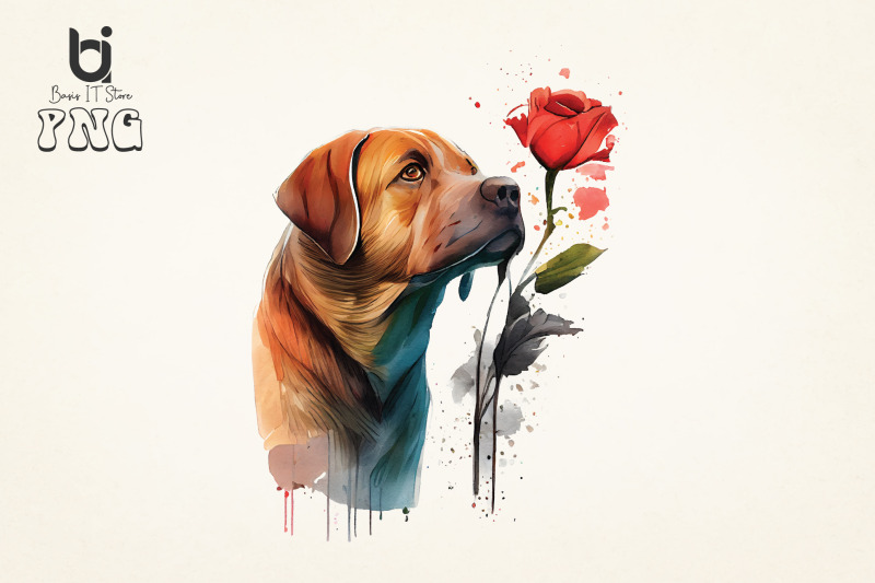 dogs-with-flowers-png-watercolor-sublimation-bundle