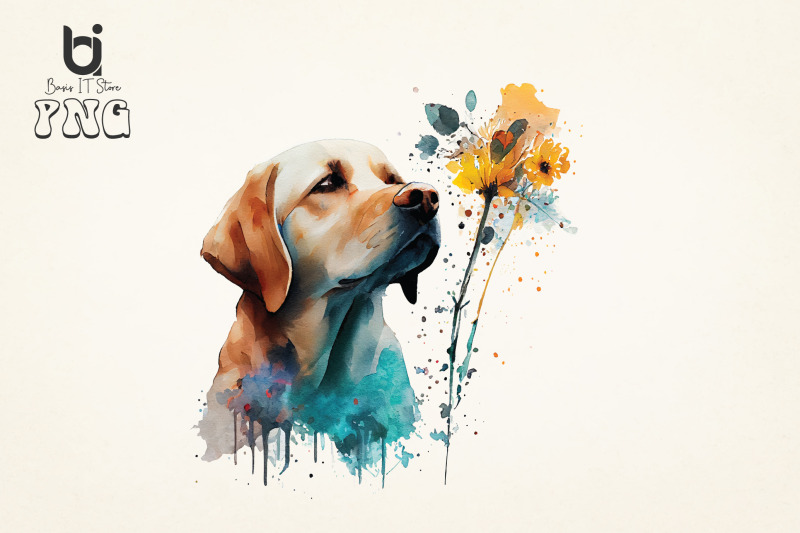 dogs-with-flowers-png-watercolor-sublimation-bundle