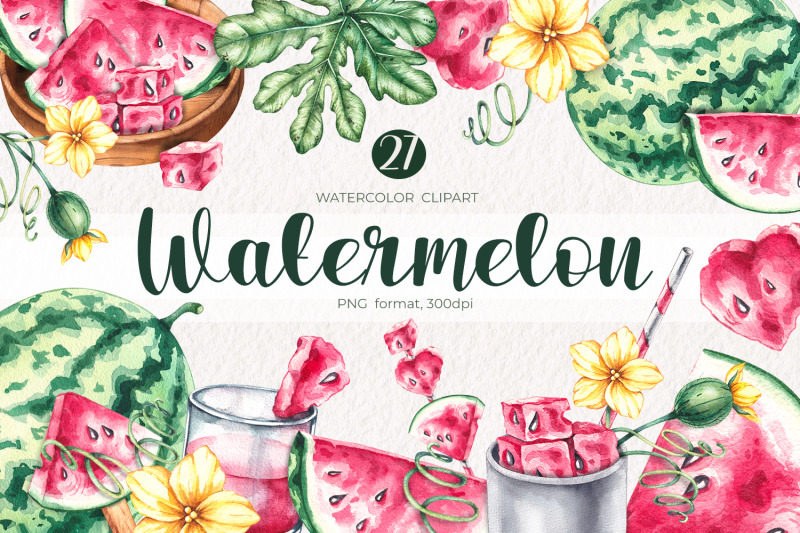 watercolor-watermelon-watercolor-clipart-png