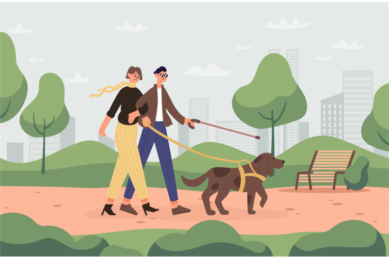 blind-couple-with-guide-dog-walking-in-the-park-woman-going-with-male