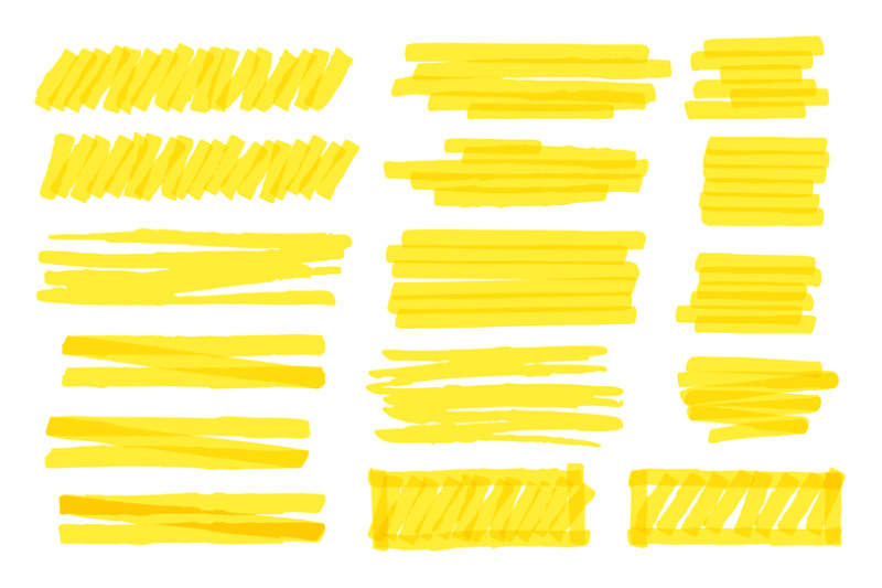 yellow-marker-stroke-lines-markers-stripes-highlighter-for-text-han