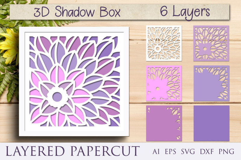 3d-flower-shadow-box-papercut-floral-layered