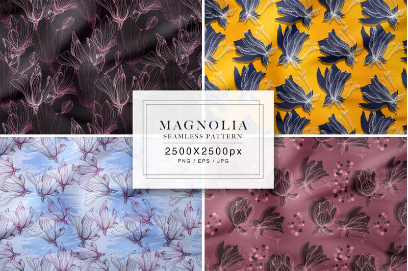 magnolia-seamless-patterns