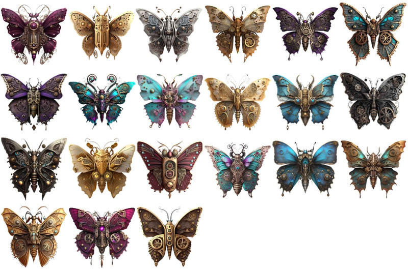 steampunk-butterflies-clipart-victorian-moths-clip-art-png