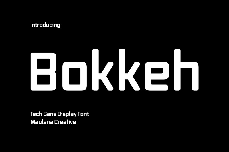 bokkeh-tech-sans-display-font