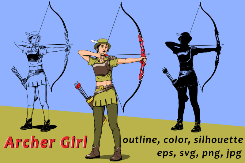 archer-girl-character-clipart