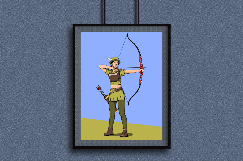 archer-girl-character-clipart