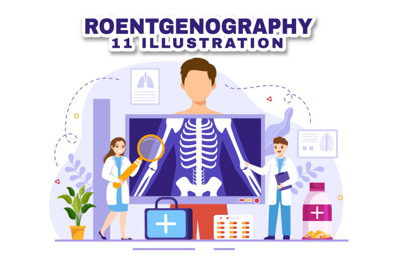 11-roentgenography-vector-illustration