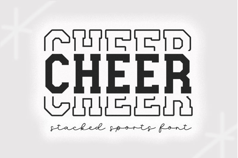 cheer-stacked-sports-font