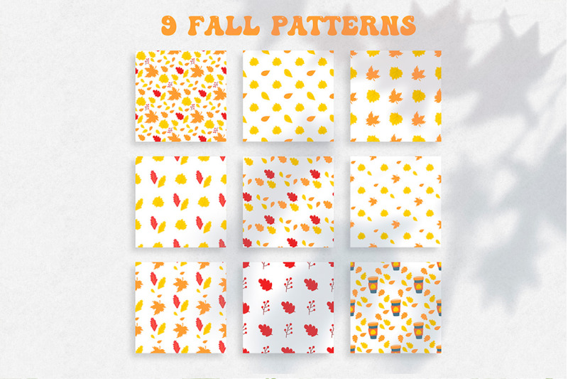 fall-digital-paper-autumn-leaves-background-seampless-patterns