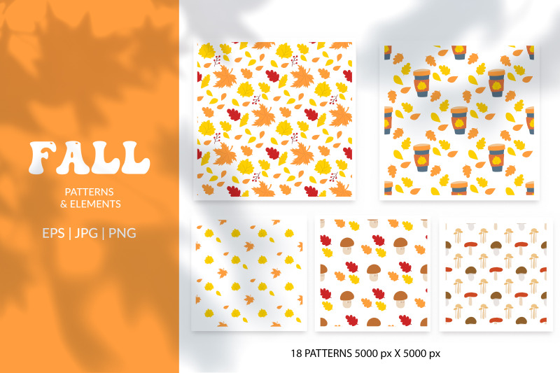 fall-digital-paper-autumn-leaves-background-seampless-patterns