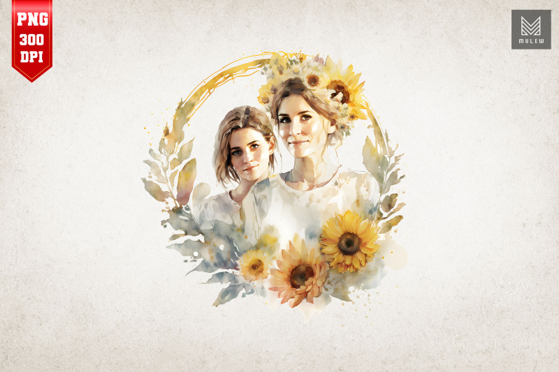 mother-daughter-and-sunflowers