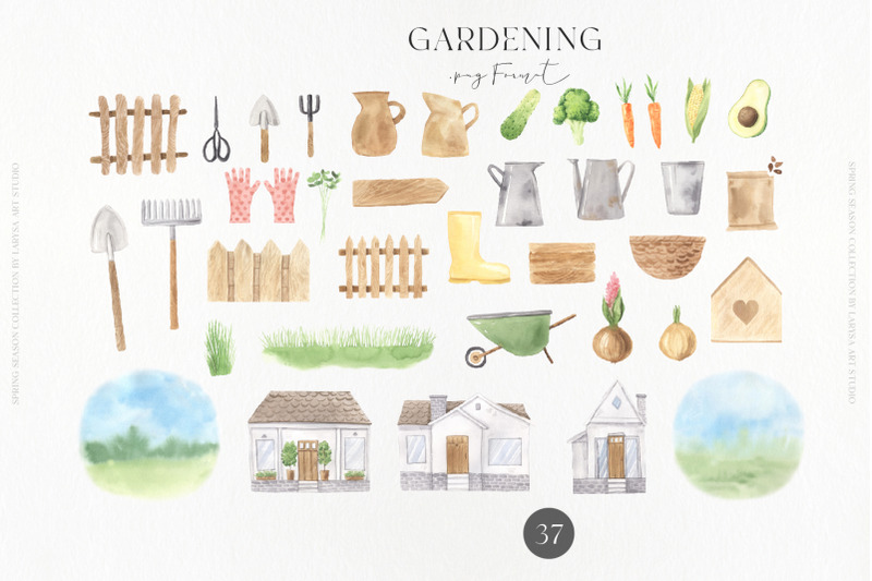 watercolor-gardening-farm-png-clipart