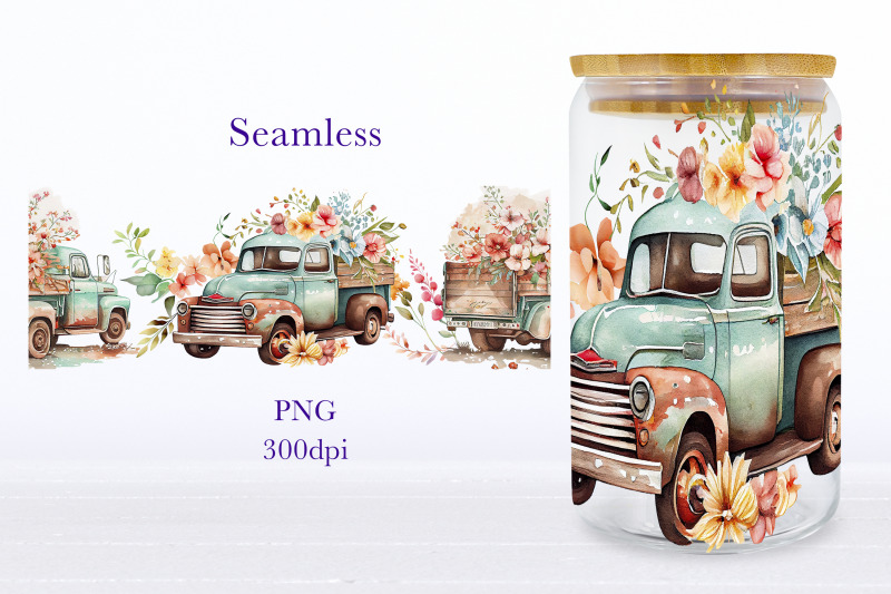 spring-glass-can-wrap-vintage-truck-libbey-can-sublimation