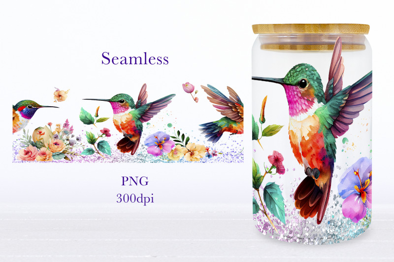 hummingbird-glass-can-wrap-tropical-libbey-can-sublimation