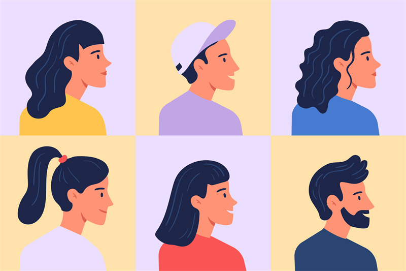 profile-portraits-avatars-female-and-male-woman-and-man-head-face
