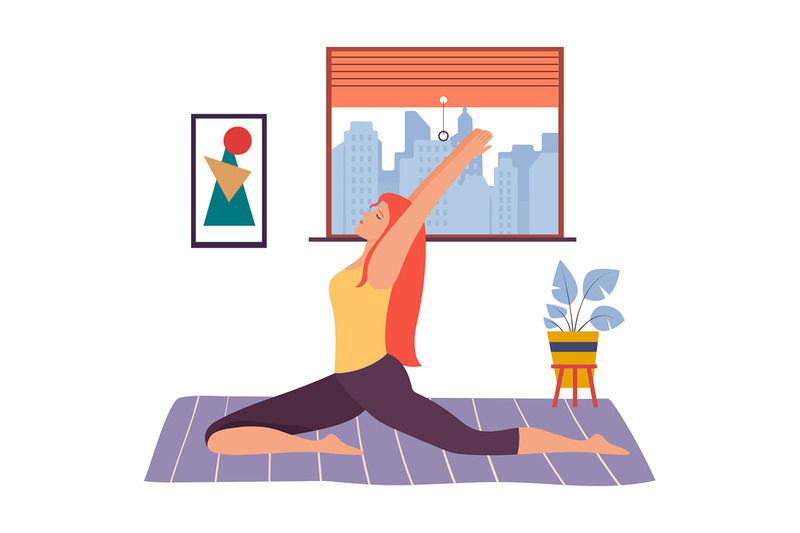 woman-practicing-yoga-exercise-at-home-sport-and-fitness